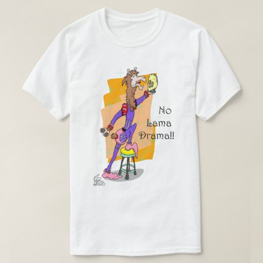 ラマドラマTシャツなし Tシャツ (デザイン正面)