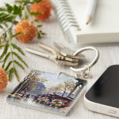 ラマドレーヌの花市場パリ キーホルダー (正面右)