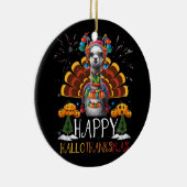 ラマハッピーハロサンクスマスハロウィンサンクスギビング セラミックオーナメント (右)
