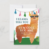 ラマバレンティヌデイカ子供へード サンキューカード (正面)