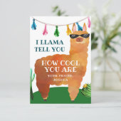 ラマバレンティヌデイカ子供へード サンキューカード (スタンド正面)