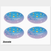 ラマパーソナライズされたダンムバラク 楕円形シール (シート)