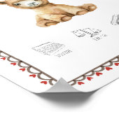 ラマパーソナライズされたベビーガール誕生統計ウォールアート ポスター (角)