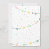 ラマパーティーガールパーティー動物ラマおもしろい誕生日 招待状 (裏面)