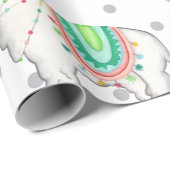 ラマパーティー子供部屋ベビーニュー生まれギフト ラッピングペーパー (ロールコーナー)