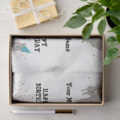 ラマパーティー - 動物がパーティーを楽しむ オーダーメイド名前 薄葉紙 (ギフト)