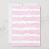 ラマピンクグリーンサボテン多肉女の子ベビーシャワー 招待状 (裏面)