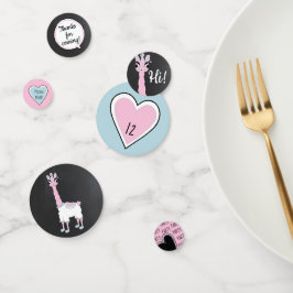 ラマピンクパジャマガールバースデーパーティースリープバー コンフェッティ