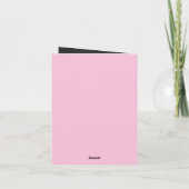 ラマピンクパジャマガール誕生日パーティーお泊まり会 サンキューカード (裏面)