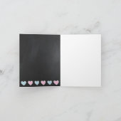 ラマピンクパジャマガール誕生日パーティーお泊まり会 サンキューカード (内部)