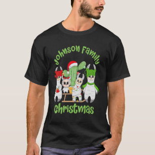 ラマファミリー男性とキッズジョンソンファミリーChr Tシャツ