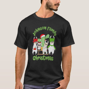 ラマファミリー男性とキッズジョンソンファミリーChr Tシャツ