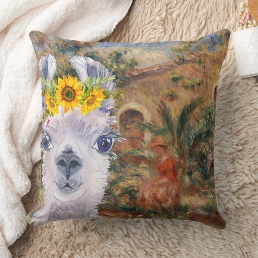 ラマファンシー&ルノアールズファームハウス クッション (ブランケット)