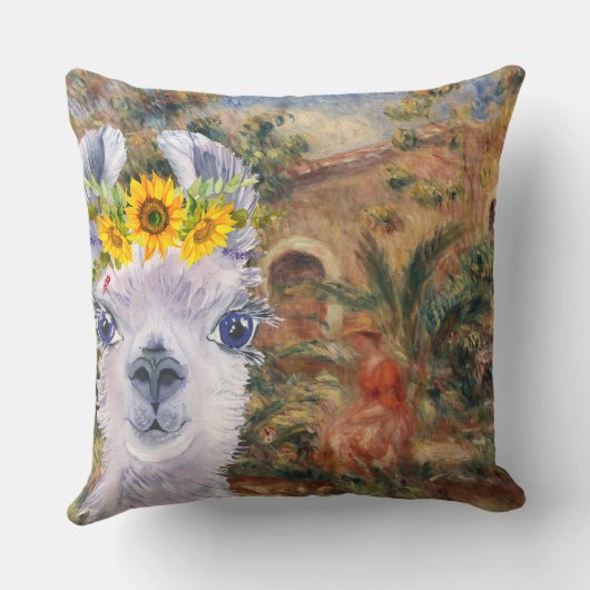 ラマファンシー&ルノアールズファームハウス クッション (裏面)