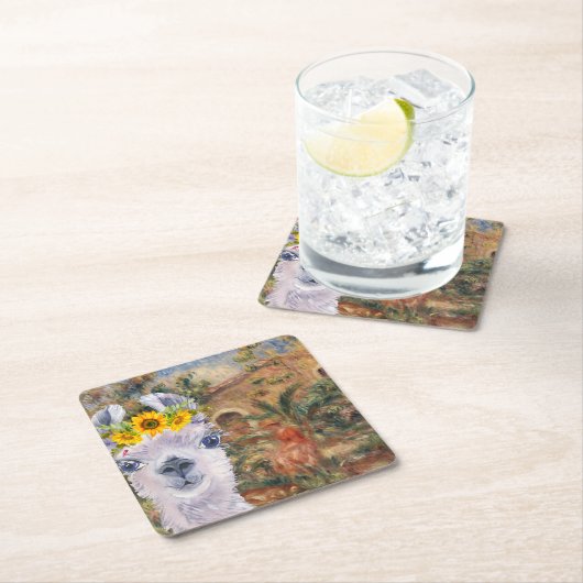 ラマファンシー&ルノアールズファームハウス スクエアペーパーコースター (インサイチュ)