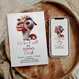 ラマフィエスタの面白い似顔絵 1歳の誕生日 招待状