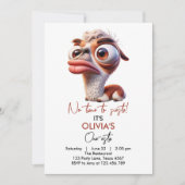 ラマフィエスタの面白い似顔絵 1歳の誕生日 招待状 (正面)