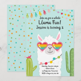 ラマフィエスタハートサングラス誕生日招待状 招待状