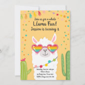 ラマフィエスタハートサングラス誕生日招待状 招待状 (正面)