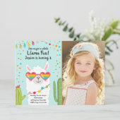 ラマフィエスタハートサングラス誕生日招待状 招待状 (スタンド正面)