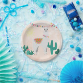 ラマフィエスタピンクパーティー ペーパープレート (パーティー)