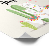 ラマフィエスタベイビーシャワーカスタムテーブルサイン ポスター (角)