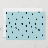 ラマフェザーターコイズオ男の赤ちゃんシャワー 招待状 (裏面)