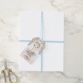 ラマフェミニン赤面ピンクフローラグリーナリー誕生日 ギフトタグ (より糸付き)