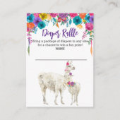 ラマフロリアフィエスタオムツラッフルベビーシャワー エンクロージャーカード (正面)