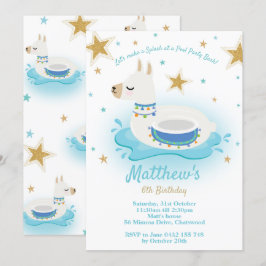 ラマプールパーティー誕生日招待状ボーイズ 招待状