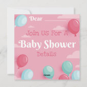 ラマベビーシャワー招待状 シーズンカード (裏面)