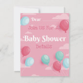 ラマベビーシャワー招待状 案内状 (裏面)