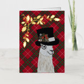 ラマホリデーカード 箔シーズンカード (正面)