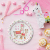 ラママベビーガール赤ちゃんシャワー ペーパープレート (パーティー)