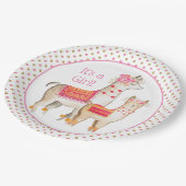 ラママベビーガール赤ちゃんシャワー ペーパープレート (アングル)