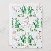 ラマママベビーシャワー招待状 招待状 (裏面)