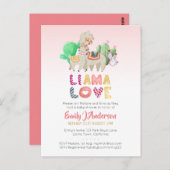 ラマママベビーフィエスタカクティーおもしろいモダンガールボーイ ポストカード (正面/裏面)