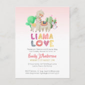 ラマママベビーフィエスタカクティーおもしろいモダンガールボーイ ポストカード (正面)