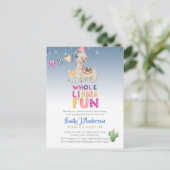 ラマママベビーフィエスタカクティーおもしろいモダンガールボーイ ポストカード (スタンド正面)