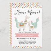 ラママラマラマラマベビーシャワー招待状 招待状 (正面/裏面)