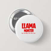 ラマモンスターレッドロゴ 缶バッジ (正面&裏面)