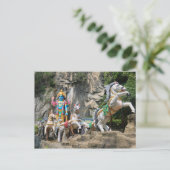 ラマヤナ洞窟で馬車を持つヒンドゥー教の神 ポストカード (スタンド正面)