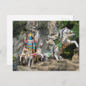 ラマヤナ洞窟で馬車を持つヒンドゥー教の神 ポストカード (正面/裏面)