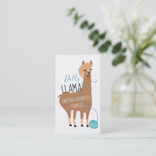 ラマヤーン編み物クロチェットクラフツ名刺 名刺 (スタンド正面)