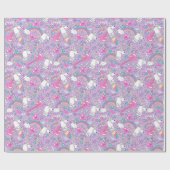 ラマユニコーンラッピング紙 ラッピングペーパー (フラット)