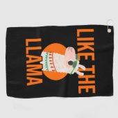 ラマユニコーンラマ動物トレンドことわざギフト ゴルフタオル (横)