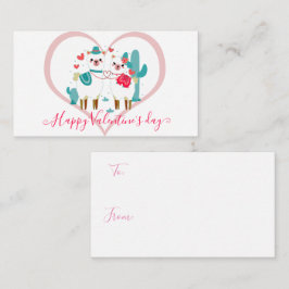 ラマラブキッズバレンタイン ノートカード