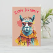 ラマラブ&笑いハッピーバースデー名 シーズンカード (スタンド正面)