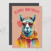 ラマラブ&笑いハッピーバースデー シーズンカード (正面/裏面)