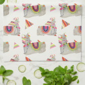 ラマラマコレクションパターンII キッチンタオル (折り畳み)